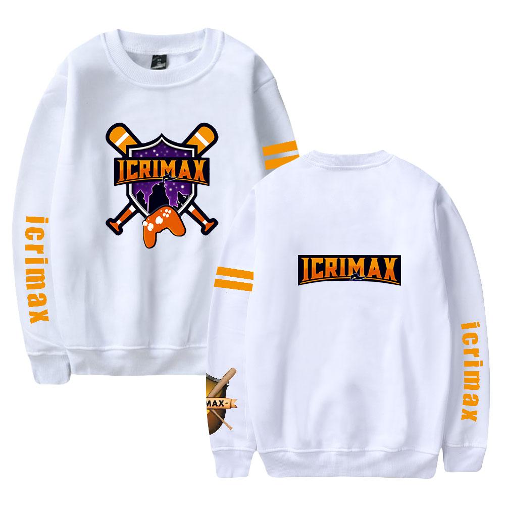 Men's Icrimax Print Hoodies Round Neck Hooded Sweatshirts Man Pullover Male Top Streetwear Outdoor Tracksuit