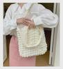 Korean Style Cloud Bubble Pleated Shoulder Handbag for Women, Large Capacity Mother-and-Child Cloth Bag