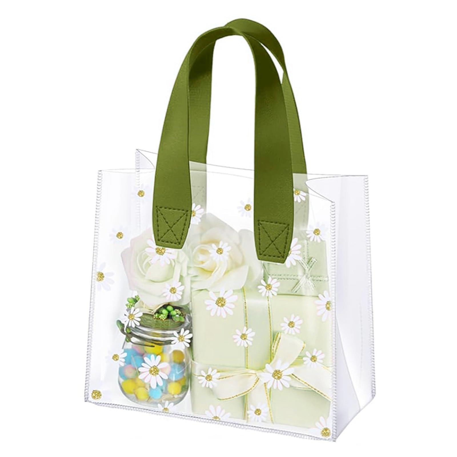 

Сумка для бассейна Прозрачная сумка-тоут Водонепроницаемая пляжная сумка Милая виниловая сумка Большая вместимость Легкая в переноске Для 252314.5см Пляж/Плавание/Спортзал/Горячий зелёный