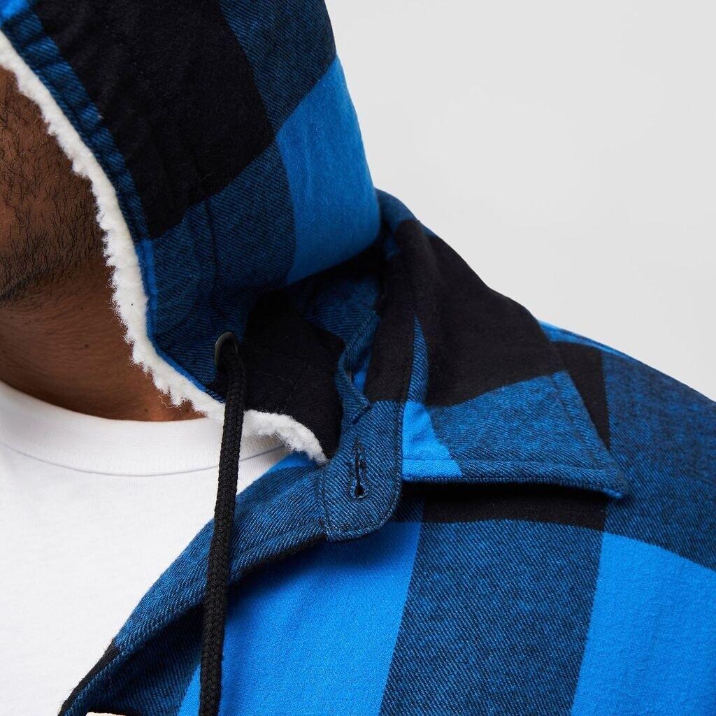 Зимняя куртка Brandit Lumberjacket Hooded black/blue