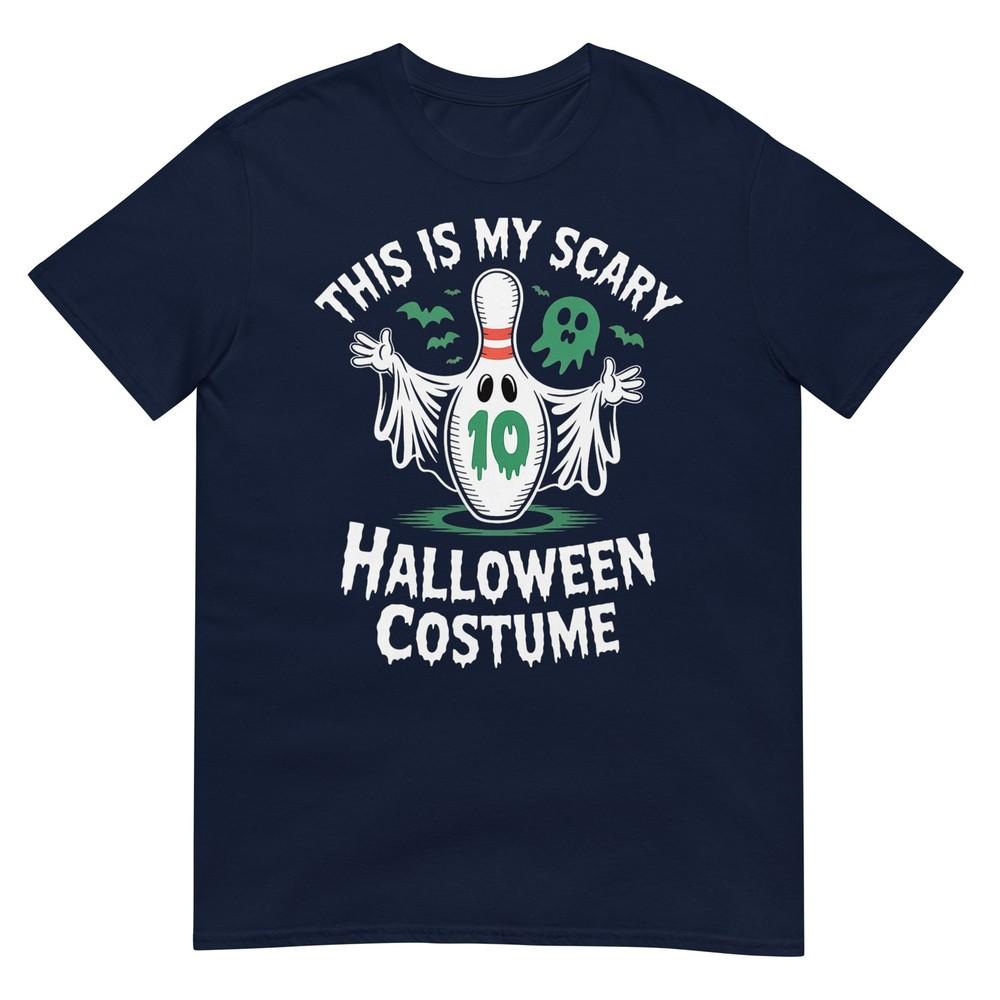 Funny Ghost Bowling League Team Halloween Humor Tee TShirt S