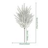 Flocking Snowflake Artificial Pine Branches Plastic DIY Wreath Simulation Ceder Branches White Photo Props Christmas Pine Stem