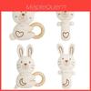 Baby Organic Cotton Rattle Set With Grasping And Soothing Features For Newborns