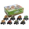 (H0826)8PCS Animal Children Gift Toy Dinosaur Model Mini Toy Car Gift Pull Back Car Toy