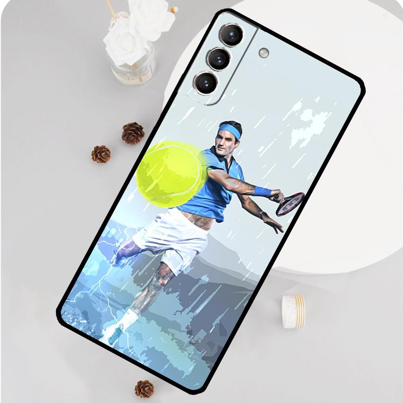 Tennis Roger Federer RF Hülle Für Samsung Galaxy S23 FE S20 S21 S22 Ultra S8 S9 S10 Plus Note 10 20 Ultra Weiche Hülle