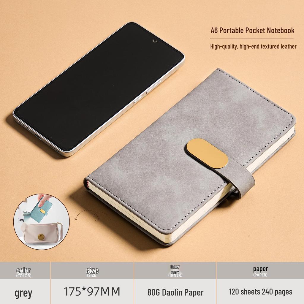 A6 Anpassat Spänne Högvärdig Anteckningsbok: Bärbar fickanteckningsbok för kontor, studier och redovisning