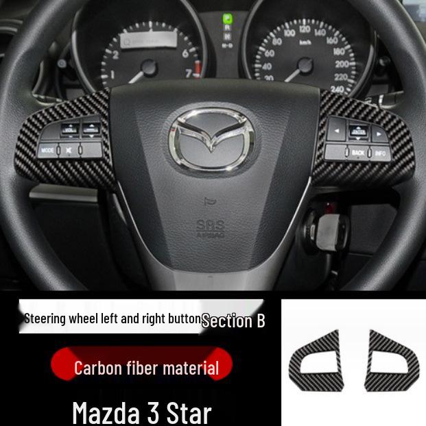 Mazda3 Xingcheng Carbon Fiber Interior Trim for Center Console & Window Lift