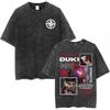 Rapper Duki ADA Tour  Vintage Washed Tshirt Men Women Clothing Hip Hop Oversized Tshirts Cotton Cozy Short Sleeve T Shirts