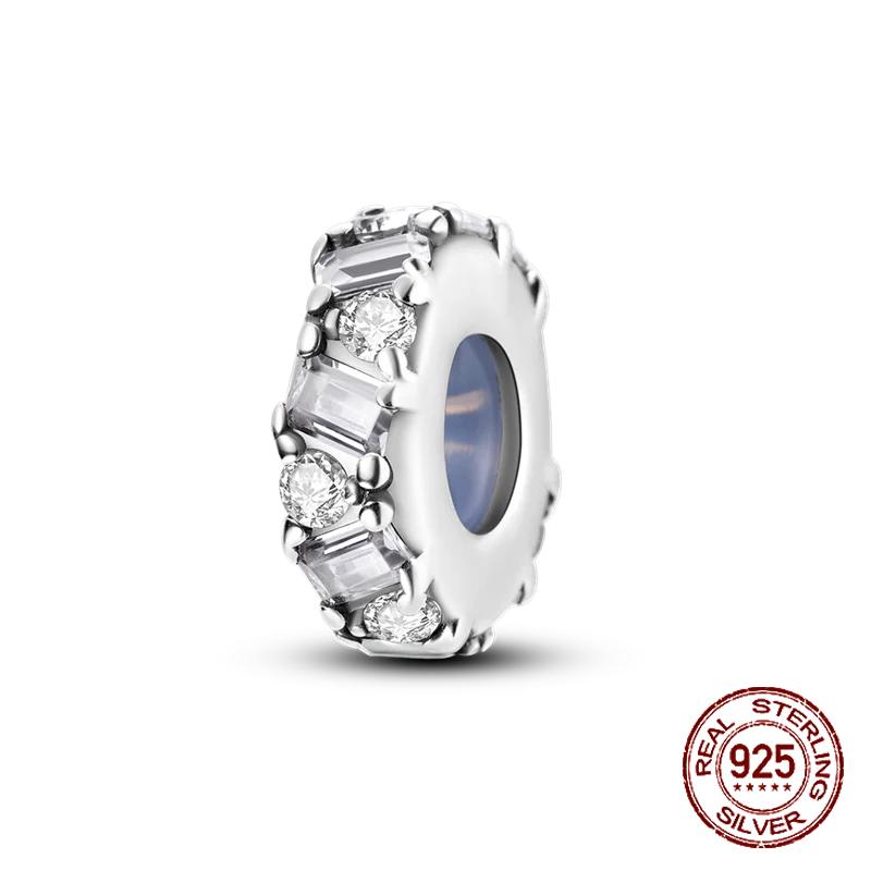 Inlaid Zircon Charm Beads Copper Color Love Heart Snake Dangle Fit Original Bracelet Charms Pendant Jewelry