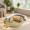 Neck Support Pet Cooling Mat Anti-slip Puppy Kennel Cartoon Pet Nest Mat  Household
