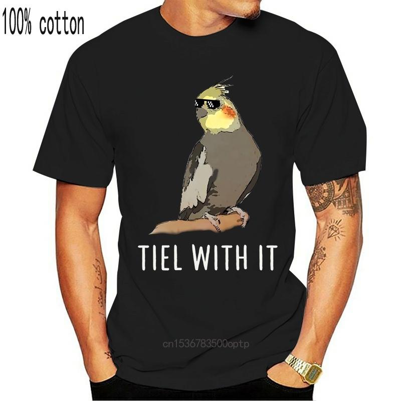 

Funny Cockatiel T Shirt Tiel With It Shirt For Kid Men Women 010438 3XL чорний