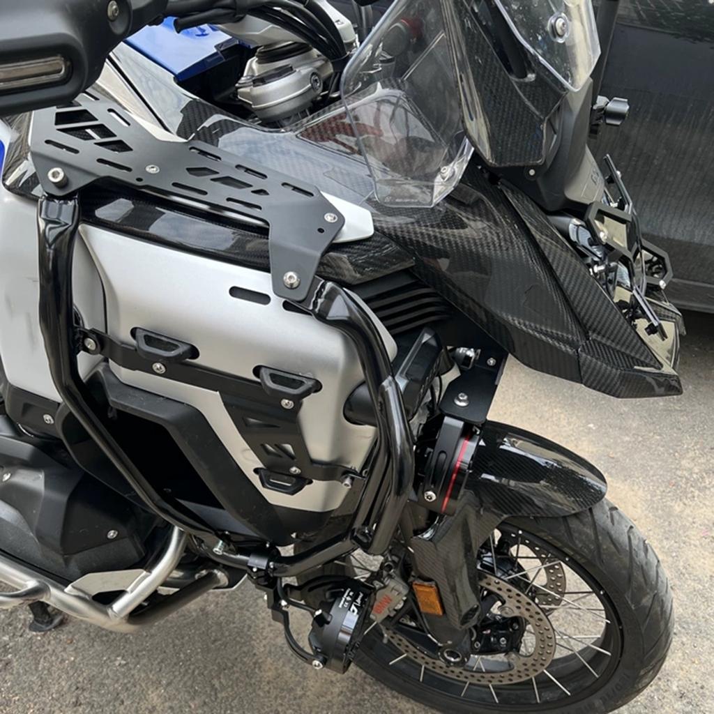 For BMW R1300GS ADV 2025 Carbon Steel Black Motorcycle Engine Upper Guard Bracket Mount Bumper Frame Support Protector Bar