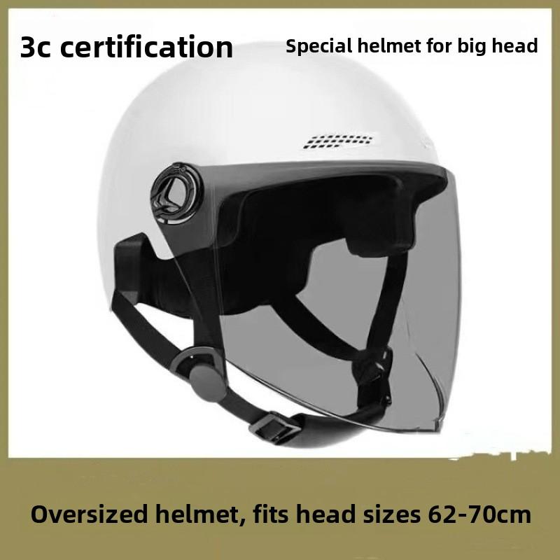 Large Electric Car Helmet Men's Large Head Circumference Extra Large Size Half Helmet