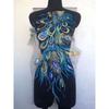 Blue Embroidered Floral Patches Sequin Embroidery Lace Appliques Clothing Applique  Stage Costumes