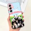 Cute F-Fubao Animal Panda Phone Case For Samsung S25,S24,S21,S22,S23,S30,Ultra,S20,Plus,Fe,Lite,Note,10,9,5G Black Cover