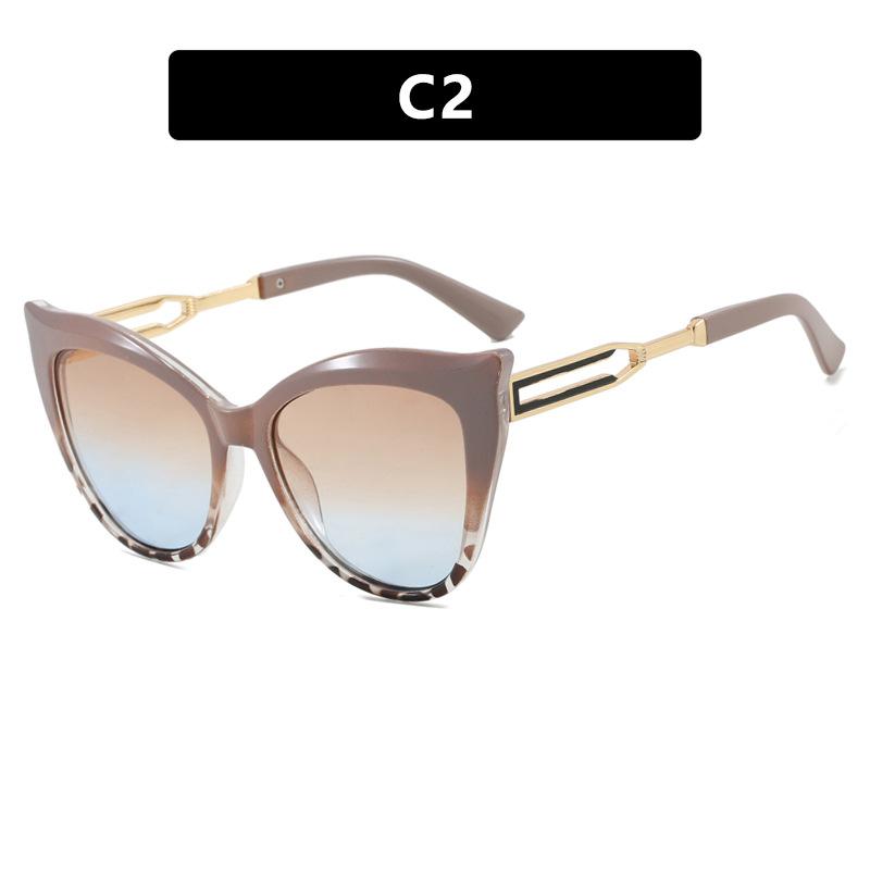 Women's sunglasses, cat eye color matching sunglasses, large frame sunglasses.