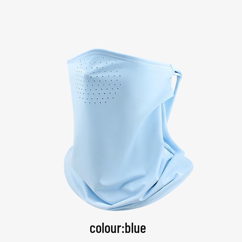 

Men s Summer Thin Sunshade Mask - UV Protection, Ice Fabric, Ear-Hanging, for Riding & Outdoor Activities. One Size синій