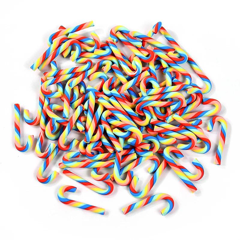 

10/30/50 шт. Мини-конфеты в форме тростника, рождественские украшения, красные, белые, смоляные конфеты, поделки своими руками, рождественская подвеска Navidad, домашний декор 2025, Новый год 10Pcs