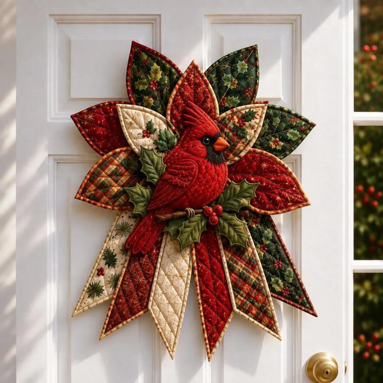 Festlicher gesteppter Weihnachts-Türhänger DIY Nähset