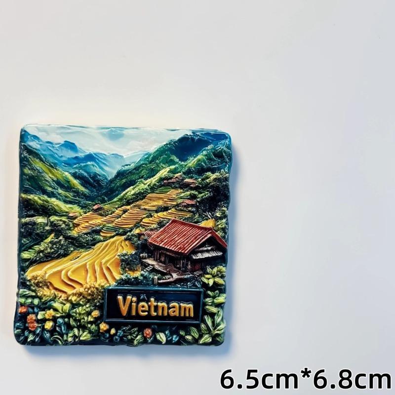 Vietnam Fridge Stickers Mekong River Travel Souvenirs Negeri Sabah Fridge Magnets Home Decoration Wedding Gifts