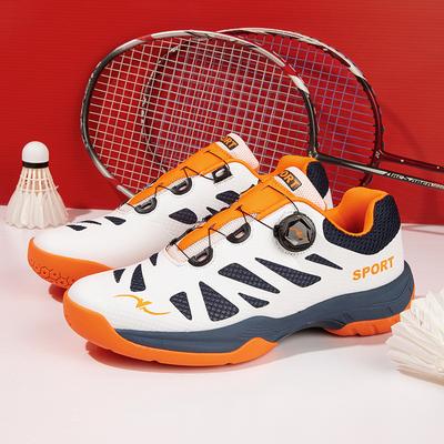 New Men's and Women's Professional Wear-resistant and Non-slip Large-size Training Shoes, Carbon Plate Rotating Buckle Badminton Shoes