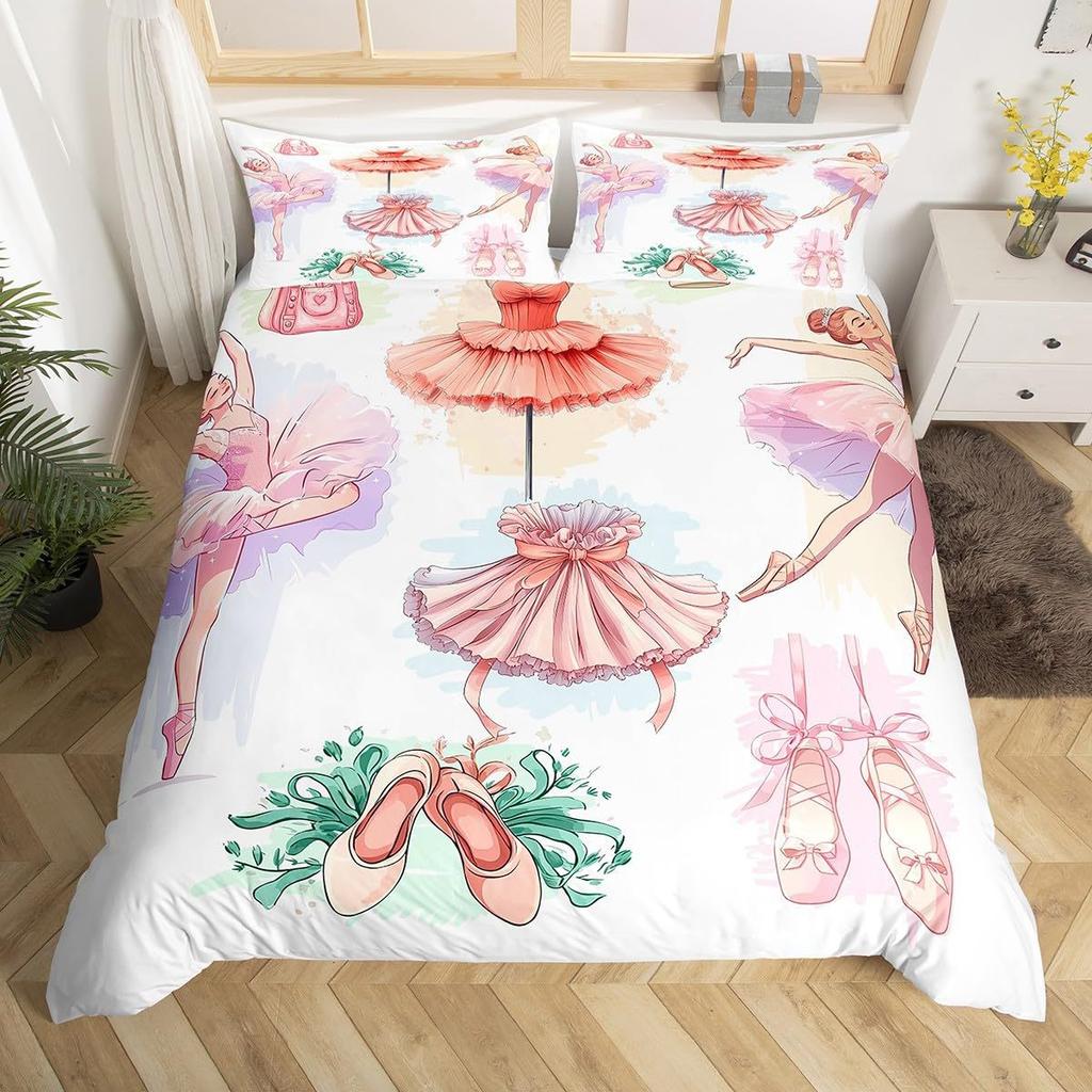 Bedding Set Digital Print Comfortable Duvet Cover for Home Bedroom Decoration, 1 Duvet Cover and 2pillowcase with Zippers