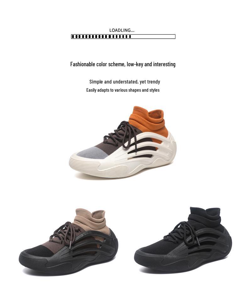 Damen Trendige Dicksohlige Flyknit Socken Schuhe - Weiche, Atmungsaktive, Lässige Frühling/Sommer Sneakers