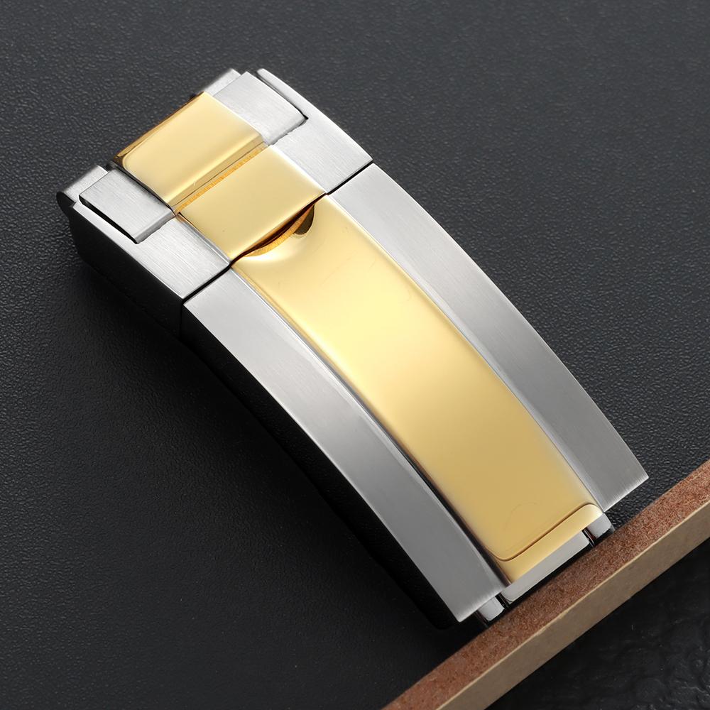 Luxury Watch Buckle for Rolex DAYTONA SUBMARINER GMT Watch Band Clasp Stainless Steel Fine-tuning Pull Button 9X16mm Buckles