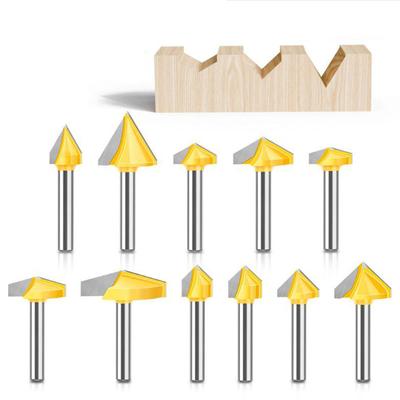 6mm Shank 90 Degree V-shaped 3D Router Bit Computer Carving Router Bit Woodworking Router Bit V-shaped Milling Cutter