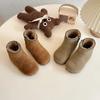 2024 Children Short Boots for Girls Winter New Fashion Korean Style Retro Soft Bottom Anti-slippery Versatile Chic Causal Shoes