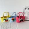 Dackel handgewebte Tasche täglicher Pendelverkehr Kleinkram Handtasche Ausflug im Frühling Urlaubsreise Handtasche Picknicktasche