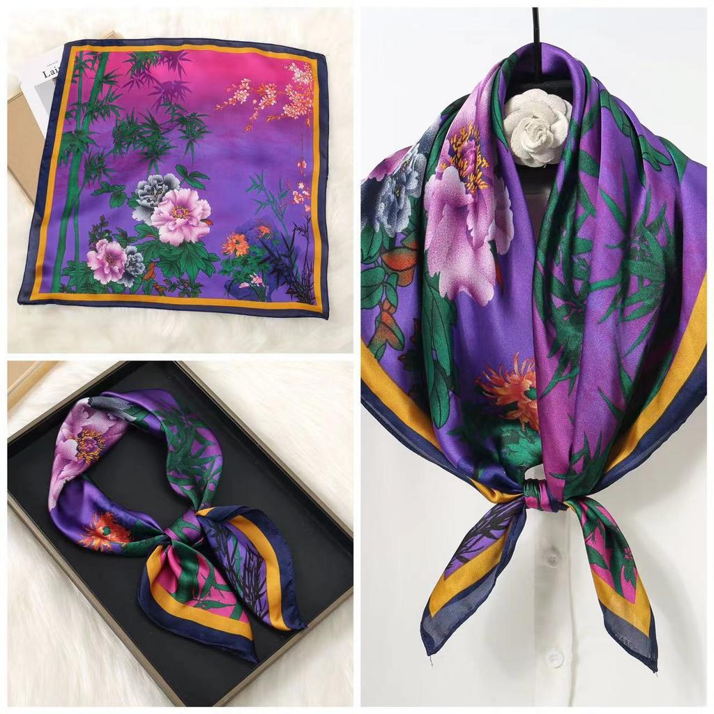 Eleganti Foulard di Seta da Donna Con Centinaia di Camicie, Assistenti di Volo, Decorazione Professionale, Protezione del Collo, Foulard, 70 Foulard Quadrati Piccoli.
