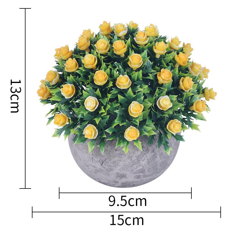 Planta de Simulación Planta en Maceta Decoración de Escritorio de Oficina Adorno de Planta Verde Planta en Maceta Bola de Hierba Planta Verde Milán Eucalipto