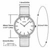 BUREI Women's Watch Analog Quartz Waterproof Mesh Band Stylish Brand Casual Popular Commute School Thin Lightweight Female Wristwatch (Gold, Gold,