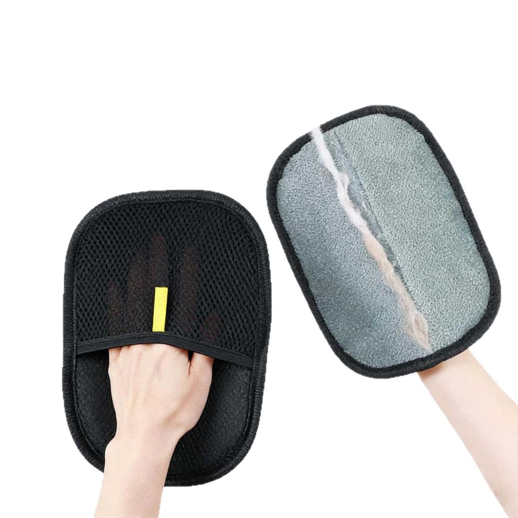 Pet Hair & Dust Removal Gloves - Double-Sided Bristles for Sofa, Clothes, and Cats