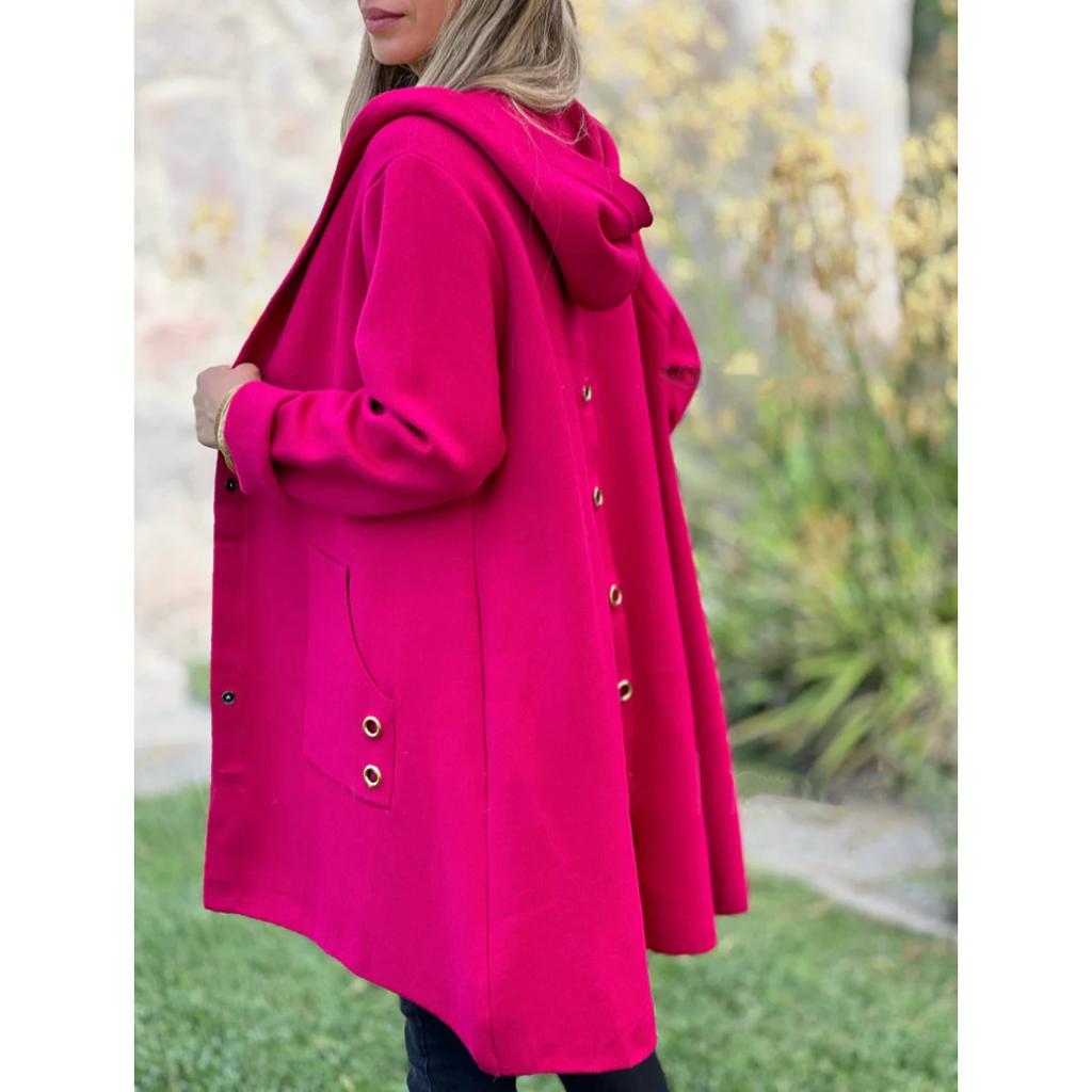 2025 Storm-Ready Hooded Jacket - Single-Breasted Melton Wool Blazer W/ Quilted Lining, Smart Casual Urban Outerwear for Work to Weekend