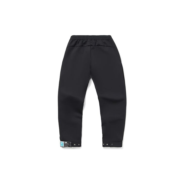 Li Ning Casual Logo Straight Leg Knitted Sports Pants Men bottoms Black AKLQ789-1