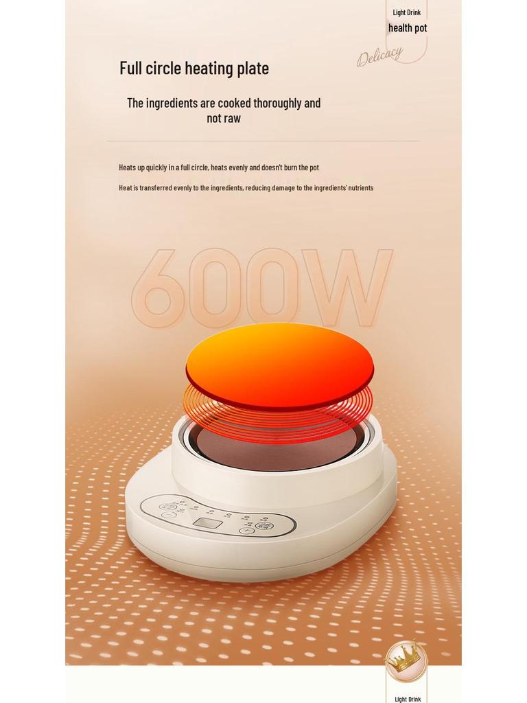 Multi-Functional Single-Serve Health Pot: Glass Tea Brewer & Constant Temperature Water Boiler