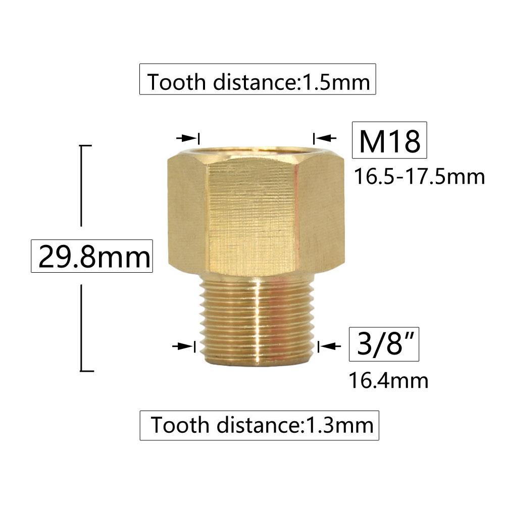 Brass 3/8 1/2 3/4" To M14 M18 M22 Male Female Thread Connector Cleaning Machine Faucet Bathroom Kitchen Copper Fittings