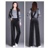 2021 Nové dámské oblečení Černá Vintage Solid Velvet Kalhoty s vysokým pasem dámské Retro volné sametové široké kalhoty