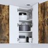 Wall Corner Cabinet LUCCA Smoked Oak 57 X 57 X 80 Cm