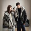 Couple Winter Faux Fur Hooded Puffer Coat Warm Thick Cotton Jacket Men Women