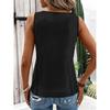 Women's solid color v-neck casual hollow vest