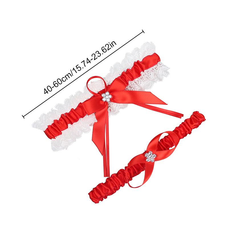 Jarretières à nœud en dentelle, 2 pièces, photographie de fête, accessoires de boucle de jambe de boule de mariage Sexy