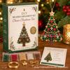 Kit fai da te per ornamento dell'albero di Natale con perline Set artigianale festivo scintillante fatto a mano con perline, filo e strumenti per il divertimento in famiglia