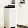 Stainless Steel Trash Can with Foot Pedal And Lid - High Aesthetic Value for Bathroom Kitchen Living Room