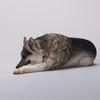 JXK Lying German Shepherd Dog Figure Dog Animal Figure Statue Miniature Dog Figurine Resin Model Toy Gift for Dog Lovers Painted Finished Product