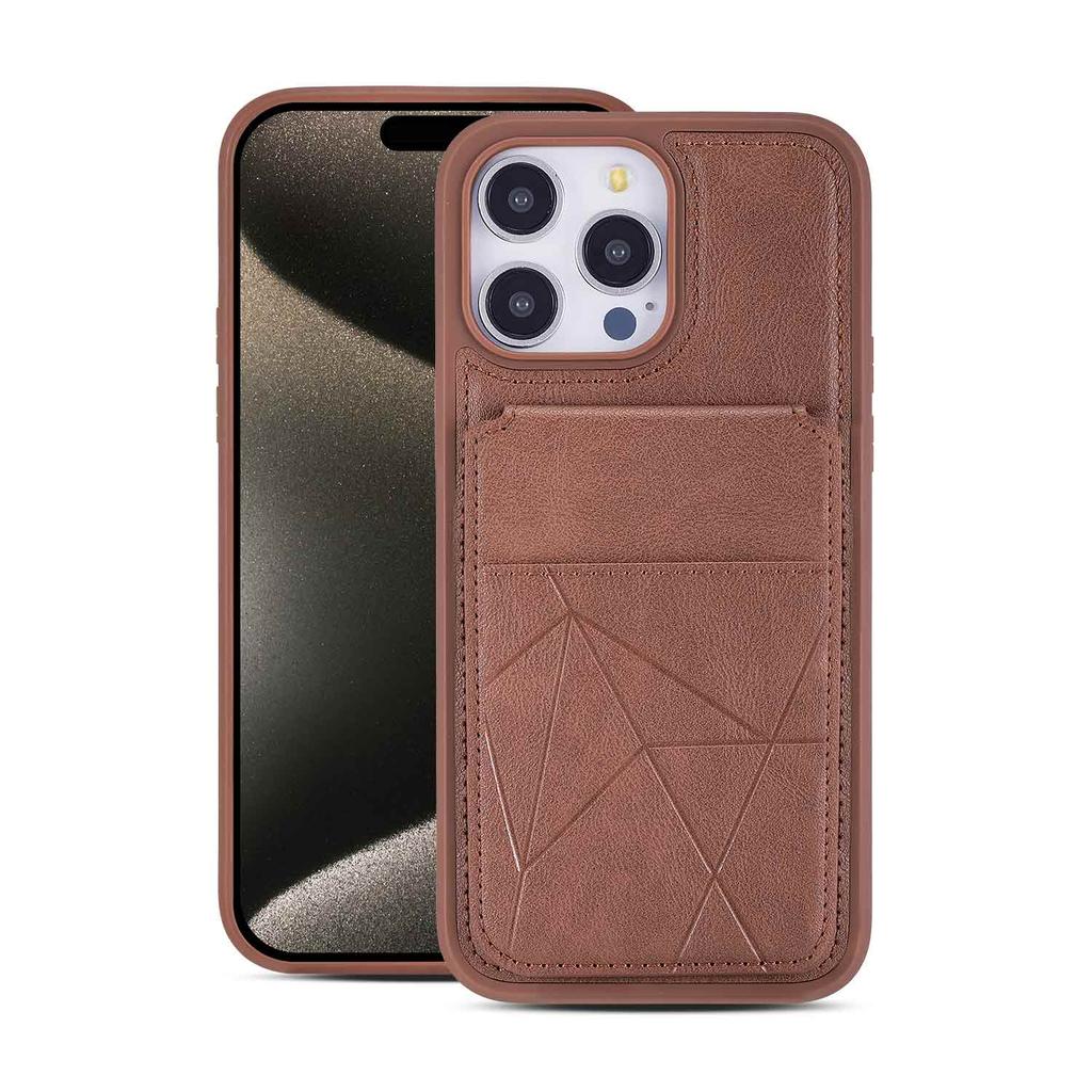 Business Luxury Strong Magnetic Cards Solt Phone Case for iPhone 17 Pro Max 16 Plus 15 14 13 12 Shockproof Slim Fit Stand Cover