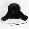 New Winter Men Outdoor Real Mink Fur Bomber Hats Male Super Warm 100% Natural Mink Fur Hat Luxury Man Real Sheepskin Leather Cap