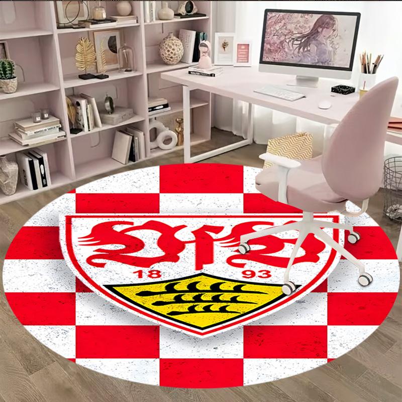 1pc Football Team (61) Print Round Carpet Chair Round Carpet Suitable for Bedroom Living Room Home Decorative Carpet